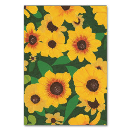 Zonnebloemen, aangepaste florale lezing flashcards kaart