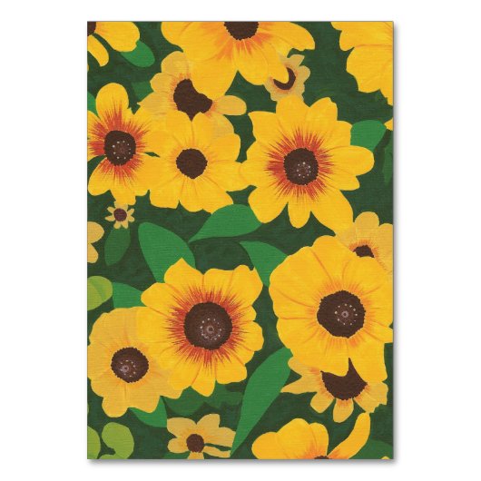 Zonnebloemen, aangepaste florale lezing flashcards kaart (Voorkant)