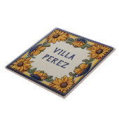 Zonnebloemen Aangepaste huisnaam Bord Teken Plaque Tegeltje (Zijkant)