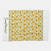 Zonnebloemen aangepaste keukenhanddoek (Horizontaal)