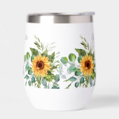 Zonnebloemen aangepaste monogram initialen naam (Links)