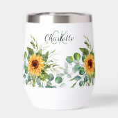 Zonnebloemen aangepaste monogram initialen naam (Achterkant)