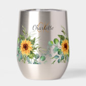 Zonnebloemen aangepaste monogram initialen naam (Achterkant)