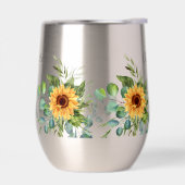 Zonnebloemen aangepaste monogram initialen naam (Links)