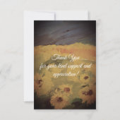 Zonnebloemen Aangepaste tekst Dank je wel Bedankkaart (Achterkant)