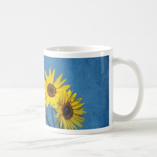 Zonnebloemen Abstract Koffiemok (Rechts)