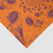Zonnebloemen Abstract Oranje najaar ontkoppeling v Tissuepapier (Detail)