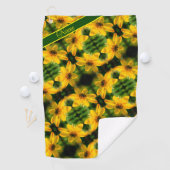 Zonnebloemen, Abstract, speciaal gepersonaliseerd Golfhanddoek (Insitu)