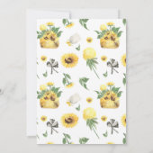Zonnebloemen Achtertuin Informele Trouw Bar-B-Que  Kaart (Achterkant)