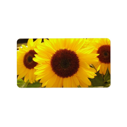 Zonnebloemen Adres Etiket (Voorkant)