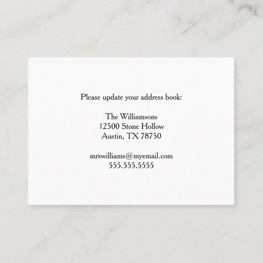  Zonnebloemen Adreswijziging Verhuizing Visitekaartje (Achterkant)