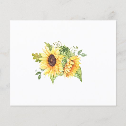 Zonnebloemen Advies voor Baby shower van mama en p Flyer (Achterkant)