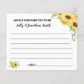 Zonnebloemen Advies voor Baby shower van mama en p Flyer (Voorkant)