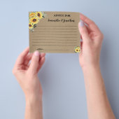 Zonnebloemen Advies voor Gelukkig Koppel Bruiloftk Flyer (Hand)