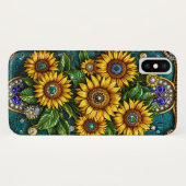 Zonnebloemen Afbeelden Met Edelsteenaccenten Case-Mate iPhone Case (Achterkant (horizontaal))