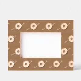 Zonnebloemen Afbeelding Lijst (Barn Red & Gold) Gegraveerde Lijstjes