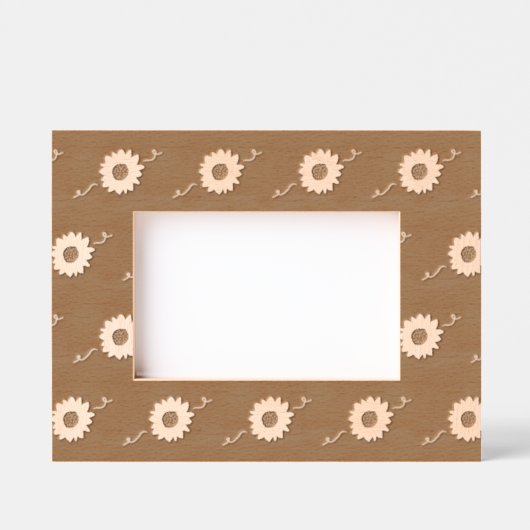 Zonnebloemen Afbeelding Lijst (Barn Red & Gold) Gegraveerde Lijstjes (Voorkant)