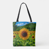 Zonnebloemen Afbeelding Nr. 3 Tote Tas (Achterkant)