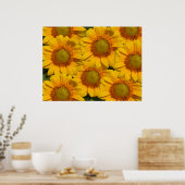 Zonnebloemen afdrukken poster (Keuken)