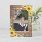 Zonnebloemen Afstuderen - Hartelijk dank Kaart (Staand voorkant)