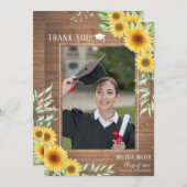 Zonnebloemen Afstuderen - Hartelijk dank Kaart (Voorkant / Achterkant)