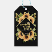 Zonnebloemen Afstuderen Pet Cadeaulabel (Voorkant)