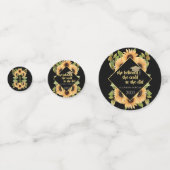 Zonnebloemen Afstuderen Pet Confetti (Voorkanten)