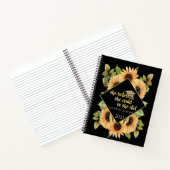 Zonnebloemen Afstuderen Pet Notitieboek (Binnen)