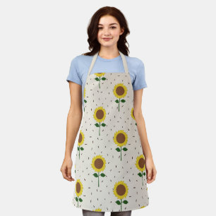 Zonnebloemen - All Over Print Schort