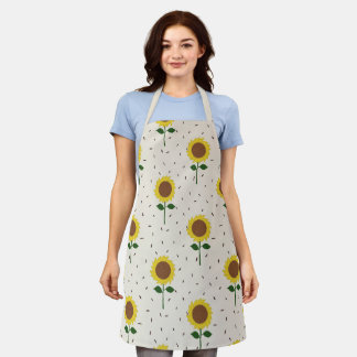 Zonnebloemen - All Over Print Schort