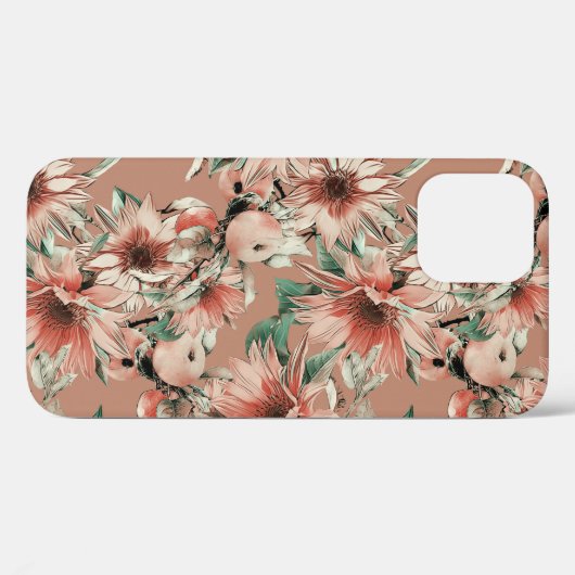 Zonnebloemen, appels: herfst waterverf Case-Mate iPhone case (Achterkant (horizontaal))