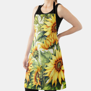 Zonnebloemen Art Pattern Design Schort