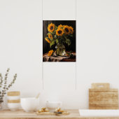Zonnebloemen Art Print Poster (Keuken)