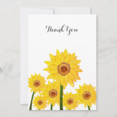 Zonnebloemen Authentic Hand Tekening Hartelijk dan Kaart (Voorkant)