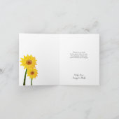 Zonnebloemen Authentieke Handgetekende Bedankkaart (Binnen)
