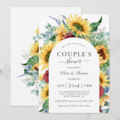 Zonnebloemen Autumn Floral Couple's Shower Kaart (Voorkant / Achterkant)