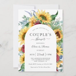 Zonnebloemen Autumn Floral Couple's Shower Kaart