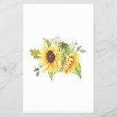 Zonnebloemen Baby ABC Baby shower Game Kaart (Achterkant)