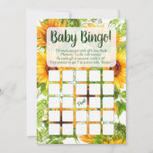 Zonnebloemen Baby Bingo Shower Kaart (Voorkant)