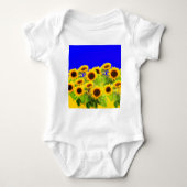 Zonnebloemen Baby Bodysuit Oekraïne Vlag kleuren (Voorkant)