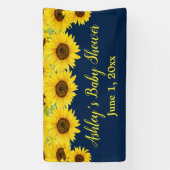 Zonnebloemen Baby shower Achtergrondzeemacht Flora Spandoek (Verticaal)