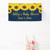 Zonnebloemen Baby shower Achtergrondzeemacht Flora Spandoek (Insitu)