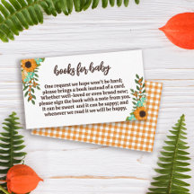  Zonnebloemen Baby shower Boeken voor Baby