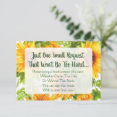 Zonnebloemen Baby shower brengen een Kaart uit het (Staand voorkant)