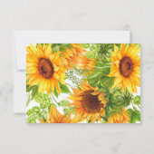 Zonnebloemen Baby shower brengen een Kaart uit het (Achterkant)