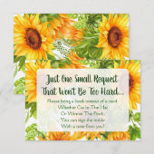 Zonnebloemen Baby shower brengen een Kaart uit het (Voorkant / Achterkant)