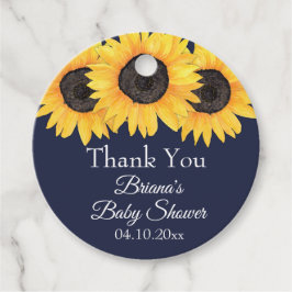 Zonnebloemen Baby shower Favor Tags Bedankjes Labels