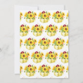 Zonnebloemen Baby Shower in de herfst Kaart (Achterkant)