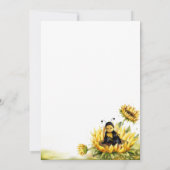 Zonnebloemen Baby shower Kaart (Achterkant)