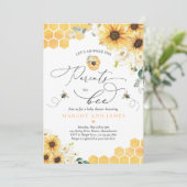 Zonnebloemen Baby shower Kaart (Staand voorkant)